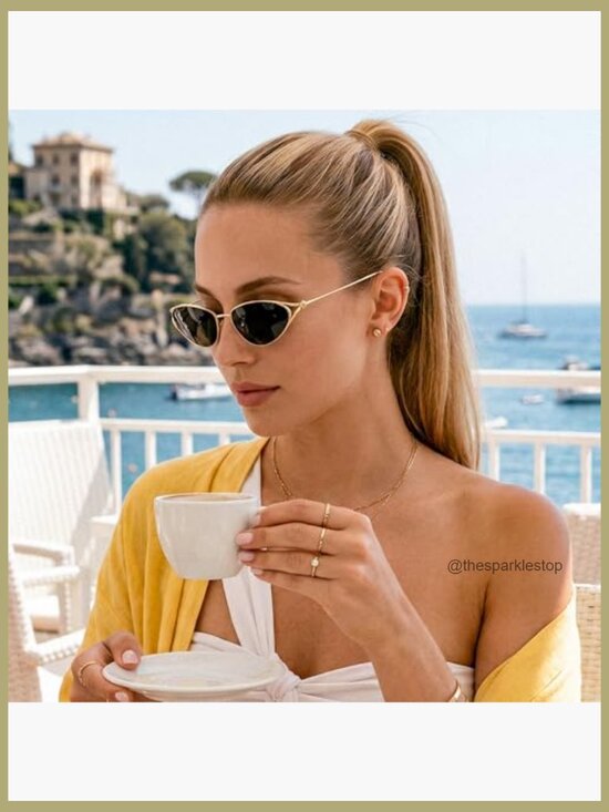 Metal Frame Cat Eye Sunglasses with UV400 Lenses main image 3